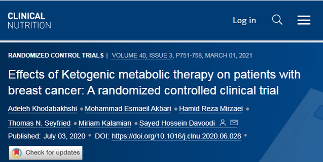 Clinical Nutrition: 生酮飲食療法有助治療乳腺癌！生酮飲食真的能“餓”死癌細胞？